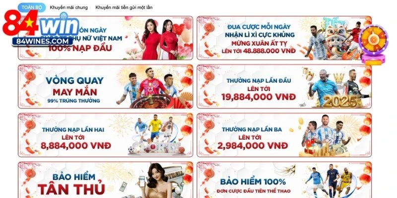 Hội viên nhận quà liên tục từ chương trình khuyến mãi 84win